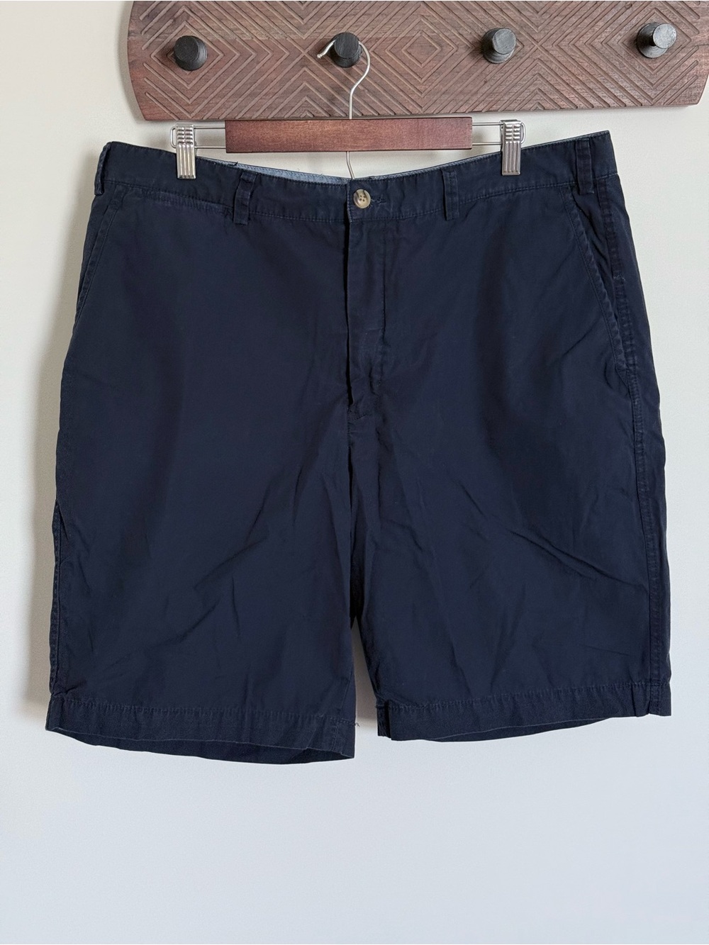 Polo Ralph Lauren Relaxed Fit Navy Blue 100% Cotton Chino Shorts 38 Waist